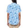 image:imageGloria Vanderbilt Womens Daisy Short Sleeve HighLow Button Down Shirt StandardCool Lagoon  Toile De Jouy