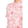 image:imageGloria Vanderbilt Womens Daisy Short Sleeve HighLow Button Down Shirt StandardGuava Ice  Toile De Jouy
