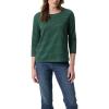 image:imageGloria Vanderbilt Womens Amanda 34 Sleeve Soft Knit Top StandardPonderosa Spruce  Leisure Stripe