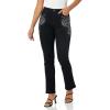 image:imageGloria Vanderbilt Womens Amanda Corduroy Slim High Rise Pant RegularBlack Rinse  Embroidery