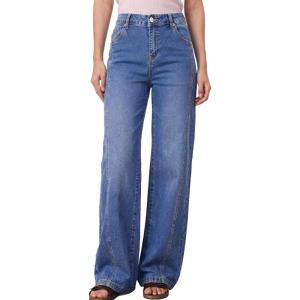 image:imageAstylish Womens 2026 High Waisted Wide Leg Jeans Front Seam Straight Denim PantsAshleigh Blue