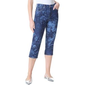 image:imageGloria Vanderbilt Womens Amanda Capri with High Rise Straight StandardLubbockville Abstract Blooming