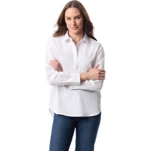 image:imageGloria Vanderbilt Womens Amanda HighLow Long Sleeve Pullover Shirt StandardVintage White