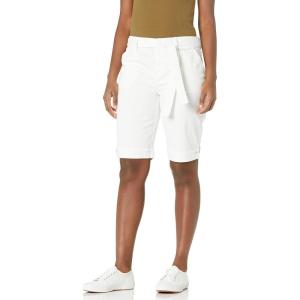 image:imageGloria Vanderbilt Womens Chic Self Belted Bermuda ShortVintage White
