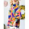 image:imageAstylish Women Loose VNeck Shirts Paisley Print Lantern Sleeve Blouse Boho TopsOrange