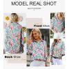 image:imageAstylish Women Loose VNeck Shirts Paisley Print Lantern Sleeve Blouse Boho TopsRed