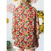 image:imageAstylish Women Loose VNeck Shirts Paisley Print Lantern Sleeve Blouse Boho TopsZb Print Red