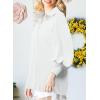 image:imageAstylish Women Loose VNeck Shirts Paisley Print Lantern Sleeve Blouse Boho TopsZs White