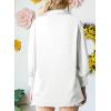 image:imageAstylish Women Loose VNeck Shirts Paisley Print Lantern Sleeve Blouse Boho TopsZs White