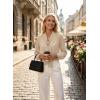 image:imageAstylish Womens Bow Tie Neck Tops 2026 Long Sleeve Trendy Business Work Blouses Elegant Dressy Casual ShirtsApricot