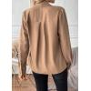 image:imageAstylish Womens Bow Tie Neck Tops 2026 Long Sleeve Trendy Business Work Blouses Elegant Dressy Casual ShirtsCamel