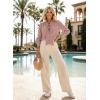 image:imageAstylish Womens Bow Tie Neck Tops 2026 Long Sleeve Trendy Business Work Blouses Elegant Dressy Casual ShirtsPink