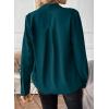 image:imageAstylish Womens Bow Tie Neck Tops 2026 Long Sleeve Trendy Business Work Blouses Elegant Dressy Casual ShirtsSea Green