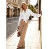 image:imageAstylish Womens Bow Tie Neck Tops 2026 Long Sleeve Trendy Business Work Blouses Elegant Dressy Casual ShirtsWhite