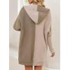 image:imageAstylish Women 2026 Fall Outfits Open Front Long Sleeve Hooded Knit Cardigan Sweaters Color Block Outwear CoatsDeep Khaki