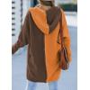 image:imageAstylish Women 2026 Fall Outfits Open Front Long Sleeve Hooded Knit Cardigan Sweaters Color Block Outwear CoatsZ Coffee