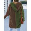 image:imageAstylish Women 2026 Fall Outfits Open Front Long Sleeve Hooded Knit Cardigan Sweaters Color Block Outwear CoatsZ Four Leaf Clover