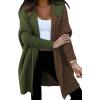 image:imageAstylish Women 2026 Fall Outfits Open Front Long Sleeve Hooded Knit Cardigan Sweaters Color Block Outwear CoatsZ Four Leaf Clover