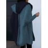 image:imageAstylish Women 2026 Fall Outfits Open Front Long Sleeve Hooded Knit Cardigan Sweaters Color Block Outwear CoatsZ Navy Blue