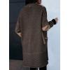 image:imageAstylish Women Open Front Long Sleeve Cardigan Casual Knit Sweaters Color Block Fall Outfits with PocketsBlack