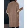 image:imageAstylish Women Open Front Long Sleeve Cardigan Casual Knit Sweaters Color Block Fall Outfits with PocketsDeep Khaki