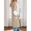 image:imageAstylish Women Open Front Long Sleeve Cardigan Casual Knit Sweaters Color Block Fall Outfits with PocketsPale Khaki