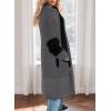 image:imageAstylish Women Open Front Long Sleeve Cardigan Casual Knit Sweaters Color Block Fall Outfits with PocketsZ Black Gray