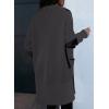 image:imageAstylish Women Open Front Long Sleeve Cardigan Casual Knit Sweaters Color Block Fall Outfits with PocketsZ Black Gray