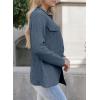 image:imageAstylish Women Waffle Knit Shacket Jacket Casual Long Sleeve Sweater Button Down Shirts Dressy Blouse TopsT Light Blue
