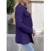 image:imageAstylish Women Waffle Knit Shacket Jacket Casual Long Sleeve Sweater Button Down Shirts Dressy Blouse TopsT Purple