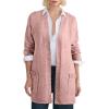 image:imageAstylish Womens Open Front Long Sleeve Belted Knit Cardigan Sweaters Trendy 2025 Outwear Coats with PocketsPink