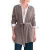 image:imageAstylish Womens Open Front Long Sleeve Belted Knit Cardigan Sweaters Trendy 2025 Outwear Coats with PocketsBrown
