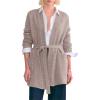 image:imageAstylish Womens Open Front Long Sleeve Belted Knit Cardigan Sweaters Trendy 2025 Outwear Coats with PocketsParchment Khaki