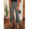 image:imageAstylish Womens High Waisted Jeans Stretchy Flared Straight Leg Loose Trendy Raw Hem Denim PantsFour Leaf Clover