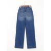 image:imageAstylish Womens High Waisted Wide Leg Straight JeansAshleigh Blue