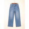 image:imageAstylish Womens High Waisted Wide Leg Straight JeansBeau Blue