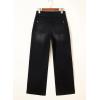 image:imageAstylish Womens High Waisted Wide Leg Straight JeansBlack