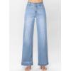 image:imageAstylish Womens High Waisted Wide Leg Straight JeansIceland Blue