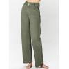 image:imageAstylish Womens High Waisted Wide Leg Straight JeansMist Green