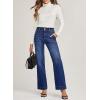image:imageAstylish Womens High Waisted Wide Leg Straight JeansSail Blue