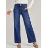 image:imageAstylish Womens High Waisted Wide Leg Straight JeansSail Blue