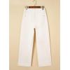 image:imageAstylish Womens High Waisted Wide Leg Straight JeansWhite