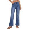 image:imageAstylish Womens Trendy Wide Leg Jeans High Waisted Stretchy Ankle Bootcut Jeans Straight Denim Pants with Slanted PocketsAshleigh Blue