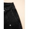 image:imageAstylish Womens Trendy Wide Leg Jeans High Waisted Stretchy Ankle Bootcut Jeans Straight Denim Pants with Slanted PocketsBlack