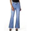 image:imageAstylish Womens Trendy Wide Leg Jeans High Waisted Stretchy Ankle Bootcut Jeans Straight Denim Pants with Slanted PocketsMist Blue