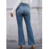 image:imageAstylish Womens Trendy Wide Leg Jeans High Waisted Stretchy Ankle Bootcut Jeans Straight Denim Pants with Slanted PocketsSky Blue