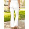 image:imageAstylish Womens Trendy Wide Leg Jeans High Waisted Stretchy Ankle Bootcut Jeans Straight Denim Pants with Slanted PocketsWhite