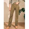 image:imageAstylish Womens Wide Leg Jeans High Waisted Stretchy Straight Leg Jeans Loose Trendy Denim Pants with PocketJungle Green