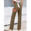 image:imageAstylish Womens Wide Leg Jeans High Waisted Stretchy Straight Leg Jeans Loose Trendy Denim Pants with PocketJungle Green