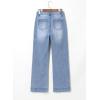 image:imageAstylish Womens Wide Leg Jeans High Waisted Stretchy Straight Leg Jeans Loose Trendy Denim Pants with PocketLight Blue